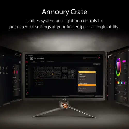 ASUS TUF Gaming K1 RGB Gaming Keyboard - Spill-Resistant, Dedicated Volume Knob, Side Light Bar & Armoury Crate