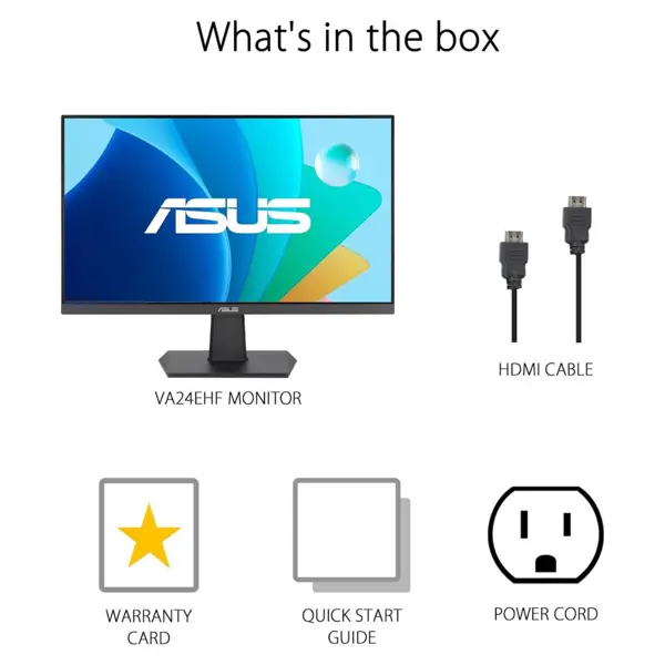ASUS VA24EHFR – 24 inch FHD LED Monitor | 100 Hz | Adaptive-Sync | Eye Care | (2-Year Warranty)