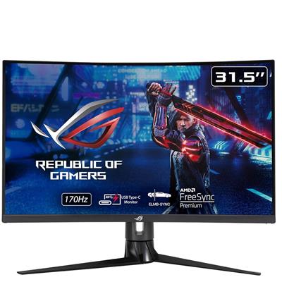 ASUS XG32VC ROG Strix 31.5-inch WQHD 1400P Curved Gaming Monitor with FreeSync Premium Pro 125% SRGB and Extreme Low Motion Blur Sync