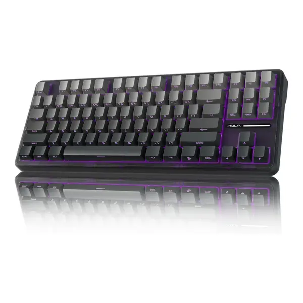 AULA F87 Pro Wireless Mechanical Keyboard – TKL Hot Swappable RGB, Triple Mode BT/2.4G/USB-C