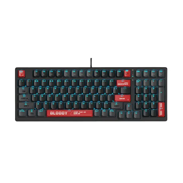 Bloody AT98 Alpha Optical Switch Mechanical Gaming Keyboard – RGB, Hot-Swappable, Gaming Layout (Bloody Red)