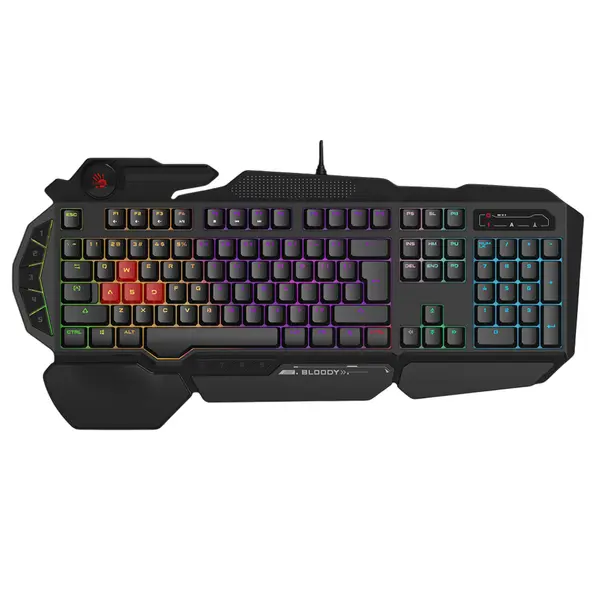 BLOODY B310N Neon Illuminated Gaming Keyboard – Wired USB, Full-Size Gaming Keyboard (Black)