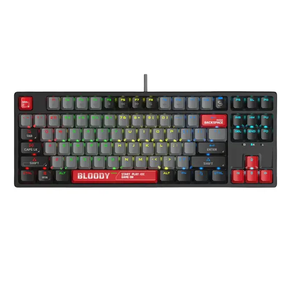 BLOODY S87 TKL Mechanical Gaming Keyboard – RGB, Hot-Swappable, Energy Red