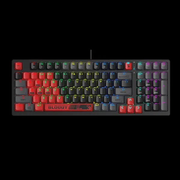 Bloody S98 Mechanical Gaming Keyboard – RGB, Hot Swappable, Sports Red