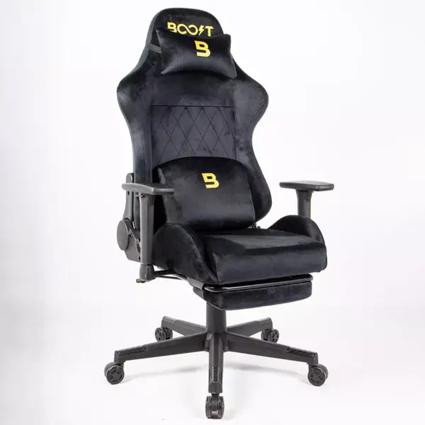 Boost Ascend Ergonomic Chair – Adjustable Lumbar Support, Retractable Footrest, Breathable Mesh Back, Reclining Backrest