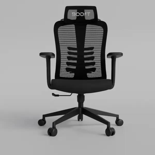 Boost Momentum Ergonomic Mesh Chair – Breathable Mesh Back, 2D Adjustable Headrest, Lumbar Support, Reclining Office Chair, 120kg Capacity