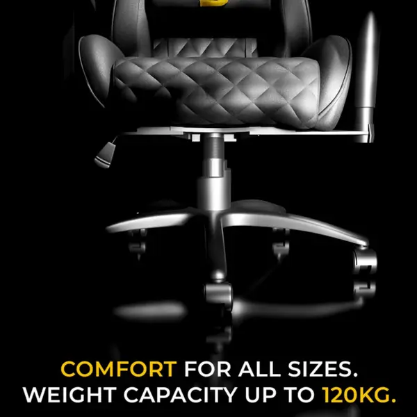 Boost Synergy Gaming Chair – Ergonomic High-Back Design, Adjustable Armrests, Reclining Backrest, Lumbar & Head Support