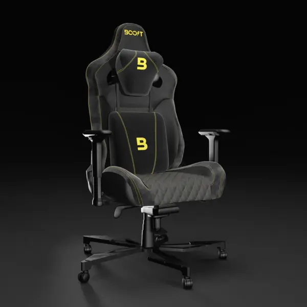 Boost Throne Ergonomic Gaming Chair – 4D Adjustable Armrests, Frog Mechanism, Premium Leather, 90°–170° Recline