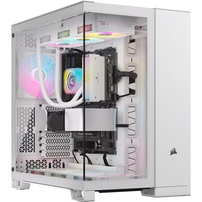 CORSAIR 6500X Mid-Tower ATX Dual Chamber PC Case – Panoramic Tempered Glass – Reverse Connection Motherboard Compatible – No Fans Included – Black