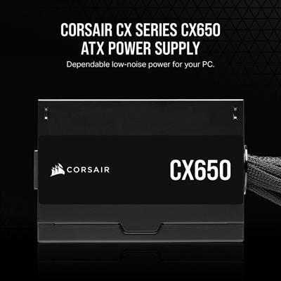 Corsair CX Series™ CX650 – 650 Watt 80 PLUS Bronze ATX Power Supply