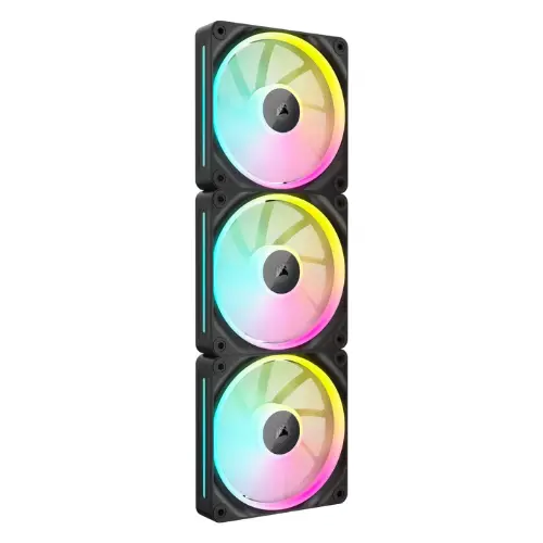 Corsair iCUE LINK LX120 RGB 120mm PWM Case Fans - Starter Kit (3-Pack, Black) | Magnetic Dome, iCUE LINK Hub Included