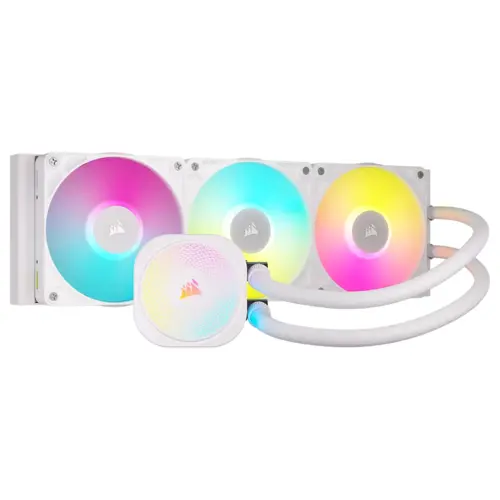 Corsair iCUE LINK TITAN 360 RX RGB Liquid CPU Cooler - White | 360mm AIO, Elite Performance, iCUE LINK Hub Included