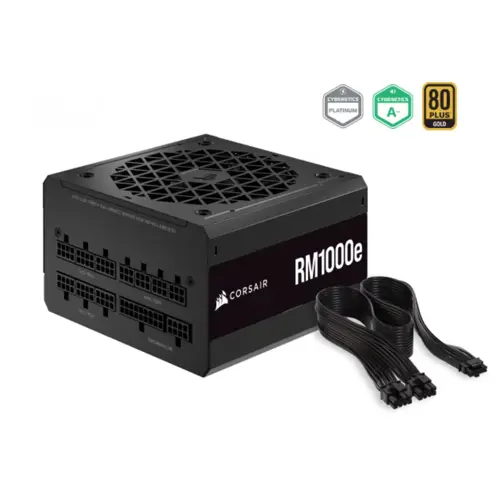 Corsair RMe Series™ RM1000e Fully Modular Low-Noise ATX Power Supply - Black, White