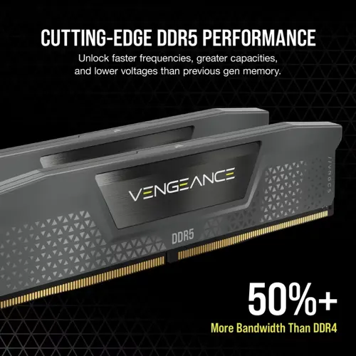 Corsair Vengeance 16GB (2x8GB) DDR5 5200MT/s CL40 Desktop RAM Kit | AMD EXPO & Intel XMP 3.0 Compatible, Low-Profile Design