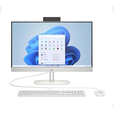 HP All-in-One PC 24-cr0113d, Intel Ci7, 8GB RAM, 512GB SSD, 24 inch FHD Touch Display, WiFi 6, BT 5.3, Gigabit LAN, HP USB Keyboard and Mouse, Dual Speakers, Built-in Webcam, Windows 11 Original, Shell White