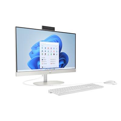 HP All-in-One PC 24-cr0115d, Intel Ci5, 8GB RAM, 512GB SSD, 24 inch FHD Touch Display, WiFi 6, BT 5.3, Gigabit LAN, HP USB Keyboard and Mouse, Dual Speakers, Built-in Webcam, Windows 11 Original, Shell White