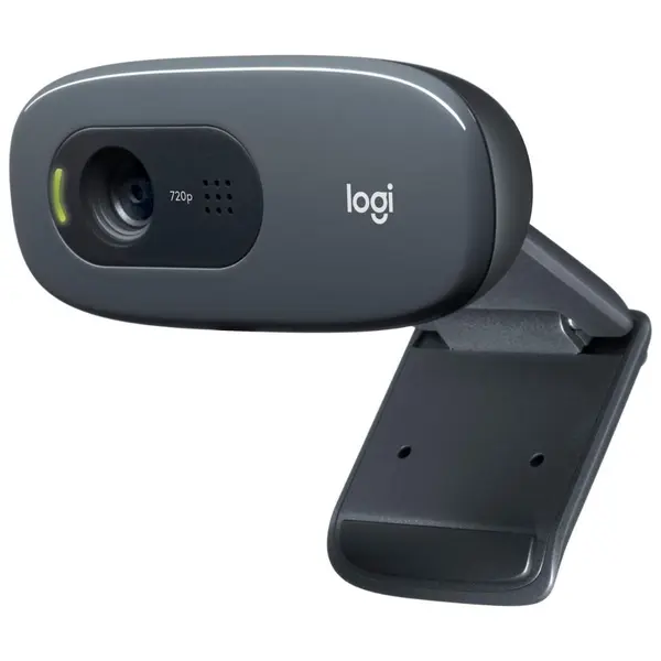Logitech C270 HD Webcam – 720p 30FPS | Built-in Noise-Reducing Mic | Auto Light Correction | USB Plug & Play
