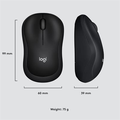 Logitech M220 Silent Wireless Mouse - 1000 DPI, 2D Mechanical Scroll, Charcoal color