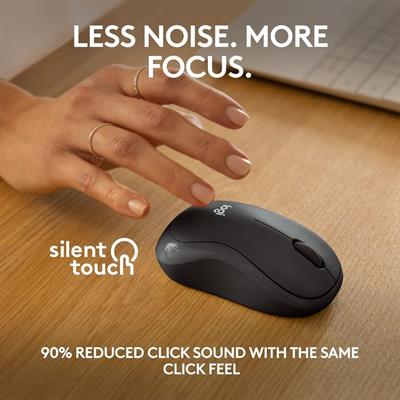 Logitech M240 Silent Bluetooth Mouse, Wireless, Compact, Portable, Smooth Tracking, 18-Month Battery, for Windows, macOS, ChromeOS, Compatible with PC, Mac, Laptop, Tablets - White, Black