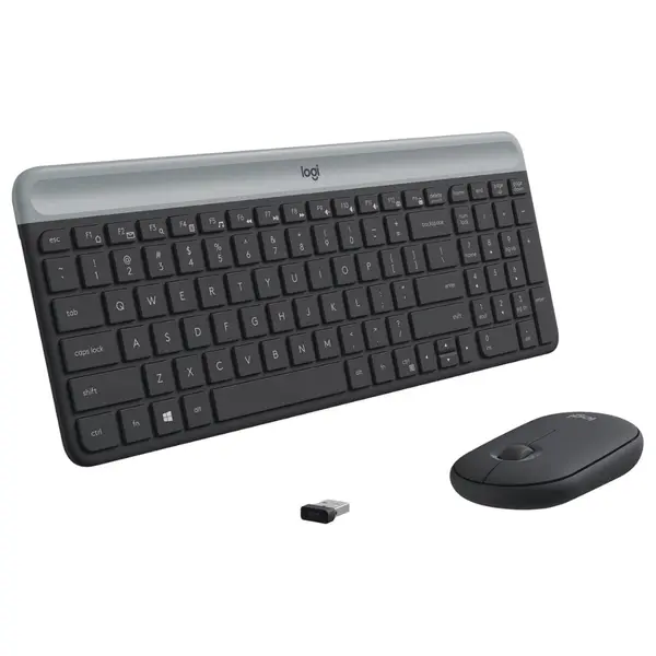 Logitech MK470 Slim Wireless Keyboard and Mouse Combo – Ultra-Slim Design | Silent Keys | 2.4GHz Wireless | Long Battery Life