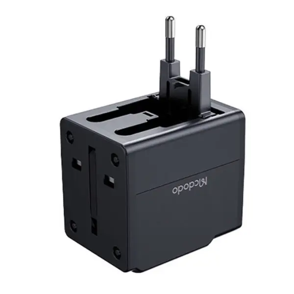 MCDODO CP-4120 Universal Travel Plug – Dual USB Charging, Worldwide Adapter, Multi-Country Compatibility