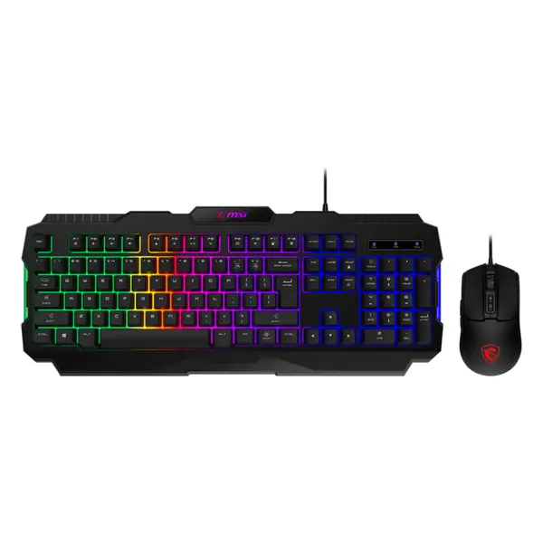 MSI FORGE GK100 Combo – RGB Gaming Keyboard & Mouse Set | Mechanical Feel | Adjustable DPI | Ergonomic Design