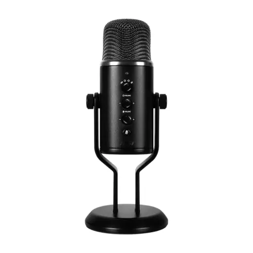 MSI IMMERSE GV60 Streaming Microphone (USB Type-C Interface and 3.5mm Aux, for Professional Applications with Intuituve Control in 4 Modes: Stereo, Omnidirectional, Cardioid and Bidirectional)