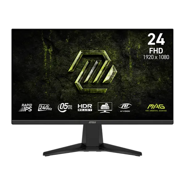 MSI MAG 245F X24 24-Inch FHD Rapid IPS Gaming Monitor with 240Hz Refresh Rate, 0.5ms Response Time, AMD FreeSync Premium & HDR Ready