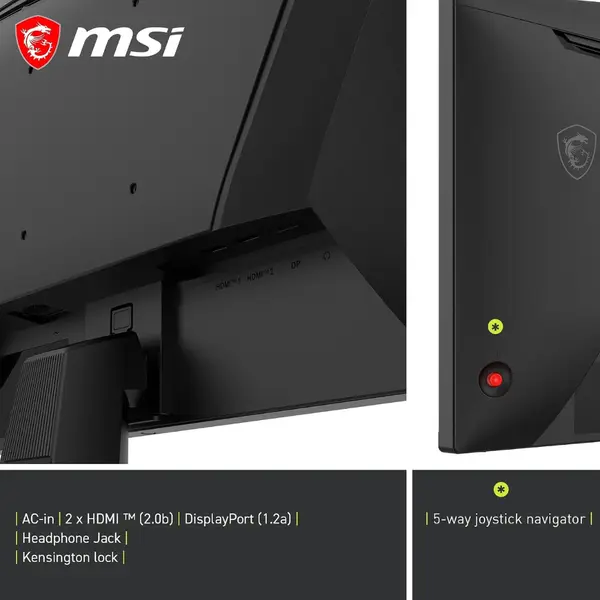 MSI MAG 255F X24 Gaming Monitor – 24.5" FHD Rapid IPS, 240Hz, 0.5ms, AMD FreeSync Premium, HDR Ready