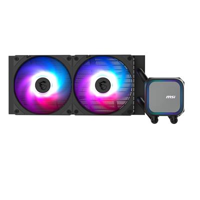 MSI MAG Coreliquid A13 240 - AIO ARGB CPU Liquid Cooler - 240mm Radiator - LGA 1700/1851 / AM5/AM4 Compatible - Dual 120mm ARGB PWM Fans, Black