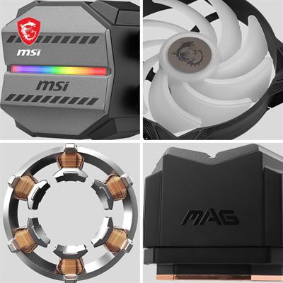 MSI MAG CORELIQUID M360 AIO CPU Liquid Cooler - 12 Way Split-Flow Water Cooling, Evaporation-Proof Tubing, It Supports mainsteam Socket Like AM5 and 1700