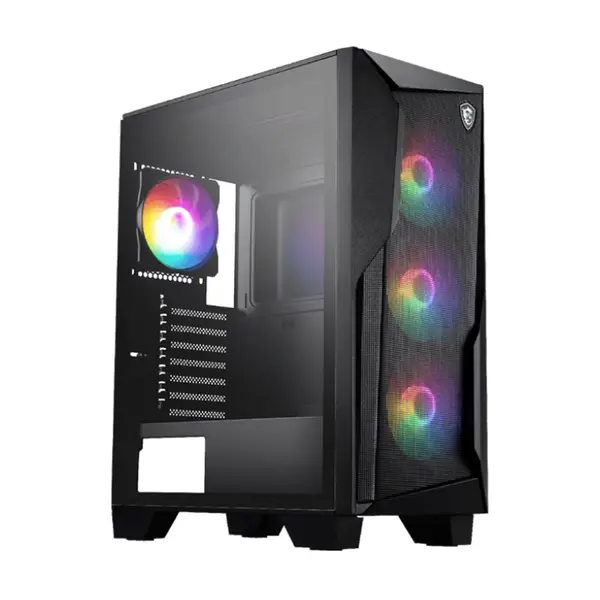 MSI MAG FORGE 130A AIRFLOW – Mid Tower Gaming Case | High-Airflow Mesh Front | 3× ARGB Fans | Tool-Free Design | Tempered Glass Side Panel