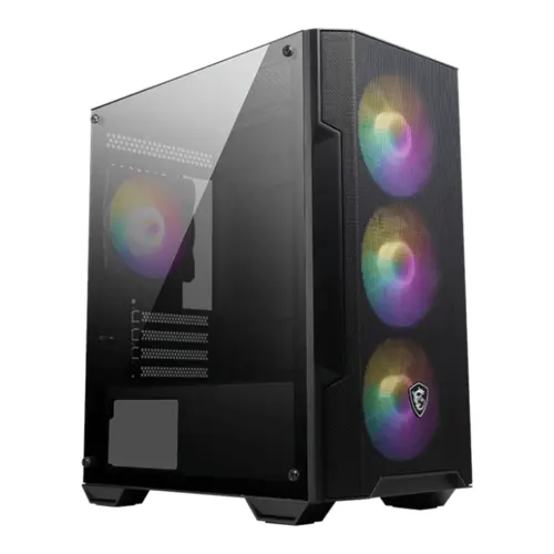 MSI MAG FORGE M100A FIX RGB Micro-ATX Gaming PC Case | Micro-ATX, Acrylic Side Panel, 4x Auto-RGB Fans, USB 3.2 Gen 1