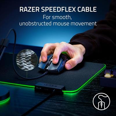 Razer Cobra Gaming Mouse: 58g, Gen-3 Optical Switches, Chroma RGB Lighting, 8500 DPI Sensor, PTFE Feet, Speedflex Cable - Black