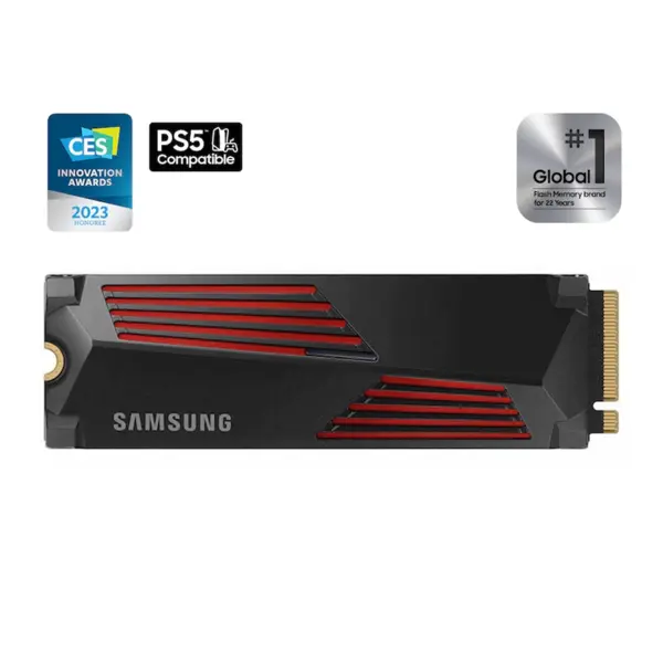 SAMSUNG SSD 2TB and 4TB 990 PRO NVMe Internal SSD, PCIe Gen 4.0 x4, 7450 MB/s Read, 6900 MB/s Write, Available with and without Heatsink