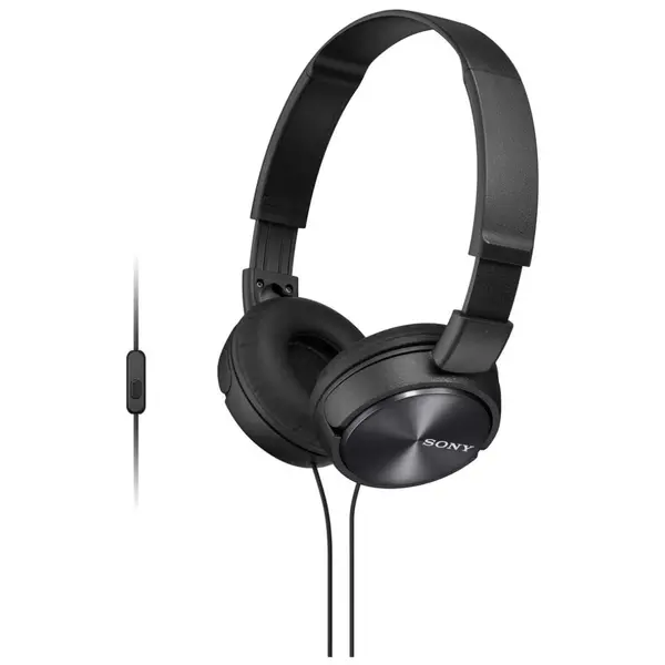 Sony MDR-ZX310AP Wired On-Ear Headphones with Microphone Deep Bass Foldable Design