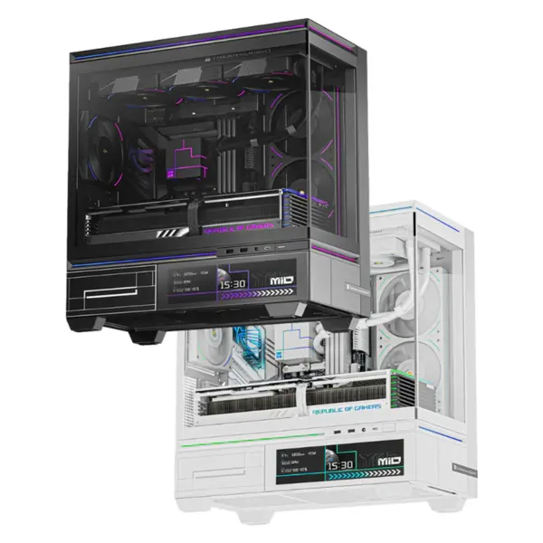 ThermalRight TL M10 VISION Dual-Chamber Mid-Tower ATX PC Gaming Case | Tempered Glass, Up to 400mm GPU, 360mm Radiator Support, Front I/O Ports, Available in Black and White