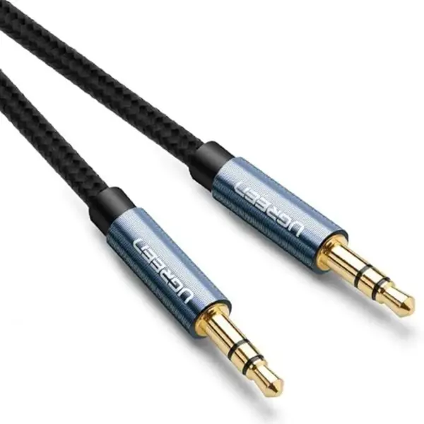 UGREEN 3.5 mm Male-to-Male Audio Cable – Braided, Gold-Plated, Multiple Lengths (1.5 m / 3 m / 5 m) – Blue