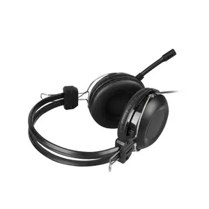 A4-TECH HU-35 ComfortFit Stereo USB Headset – Wired USB Headphones with Mic (Black)