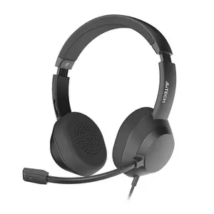 A4-TECH FH150U Conference Headset – USB Wired Headset with Microphone (Black)