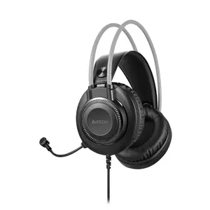 A4-TECH FH200U Wired USB Headphones – Stereo Gaming & Music Headset (Grey)