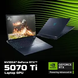 Acer Predator Helios Neo 16S AI Gaming Laptop - Intel Core Ultra 9 275HX, RTX 5070 Ti 12GB GDDR7, 32GB DDR5, 1TB NVMe SSD, 16" WQXGA 240Hz OLED Display, Windows 11, Abyssal Black