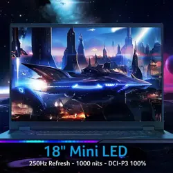 Acer Predator Helios Neo 18 AI Gaming Laptop - Abyssal Black - Intel Core Ultra 9 275HX, RTX 5080 16GB GDDR7, 64GB DDR5 RAM, 1TB NVMe SSD, 18" WQXGA 250Hz Mini LED Display, Windows 11 