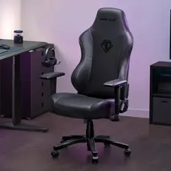 Anda Seat Phantom 3 Premium Gaming Chair, Ergonomic Design, DuraXtra™ Leatherette, Stormy Black, Clowdy White (PVC) & Carbon Black (Fabric)