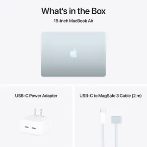 Apple MacBook Air 15.3″ MC7A4 (M4, 10-Core Chip) | 16GB Unified Memory | 256GB SSD | 10-Core GPU | Liquid Retina Display | Sky Blue | macOS | 1-Year Warranty