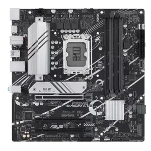 ASUS PRIME B760M-A D4 Motherboard – Intel B760 Chipset, LGA1700, DDR4, PCIe 4.0, Dual M.2, 2.5Gb Ethernet, Micro-ATX