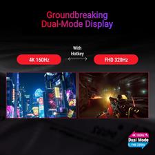 ASUS ROG Strix XG27UCG-W 27 inch 4K HDR USB-C Gaming Monitor – White, UHD (3840x2160) Dual Mode (4K 160Hz or FHD 320Hz), 1ms, Fast IPS, ELMB Sync, G-SYNC Compatible, AI Gaming, White