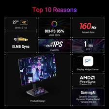 ASUS ROG Strix XG27UCS 27 inch 4K HDR400 USB-C Gaming Monitor–UHD (3840 x 2160), 160Hz, 1ms, Fast IPS,130% sRGB,Extreme Low Motion Blur Sync, G-Sync Compatible, DisplayWidget, Tripod socket