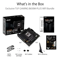 ASUS TUF GAMING B650M-PLUS WIFI Motherboard – AMD AM5, B650 Chipset, DDR5, PCIe 5.0, Wi-Fi 6, Micro-ATX