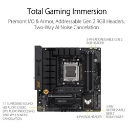 ASUS TUF GAMING B650M-PLUS WIFI Motherboard – AMD AM5, B650 Chipset, DDR5, PCIe 5.0, Wi-Fi 6, Micro-ATX